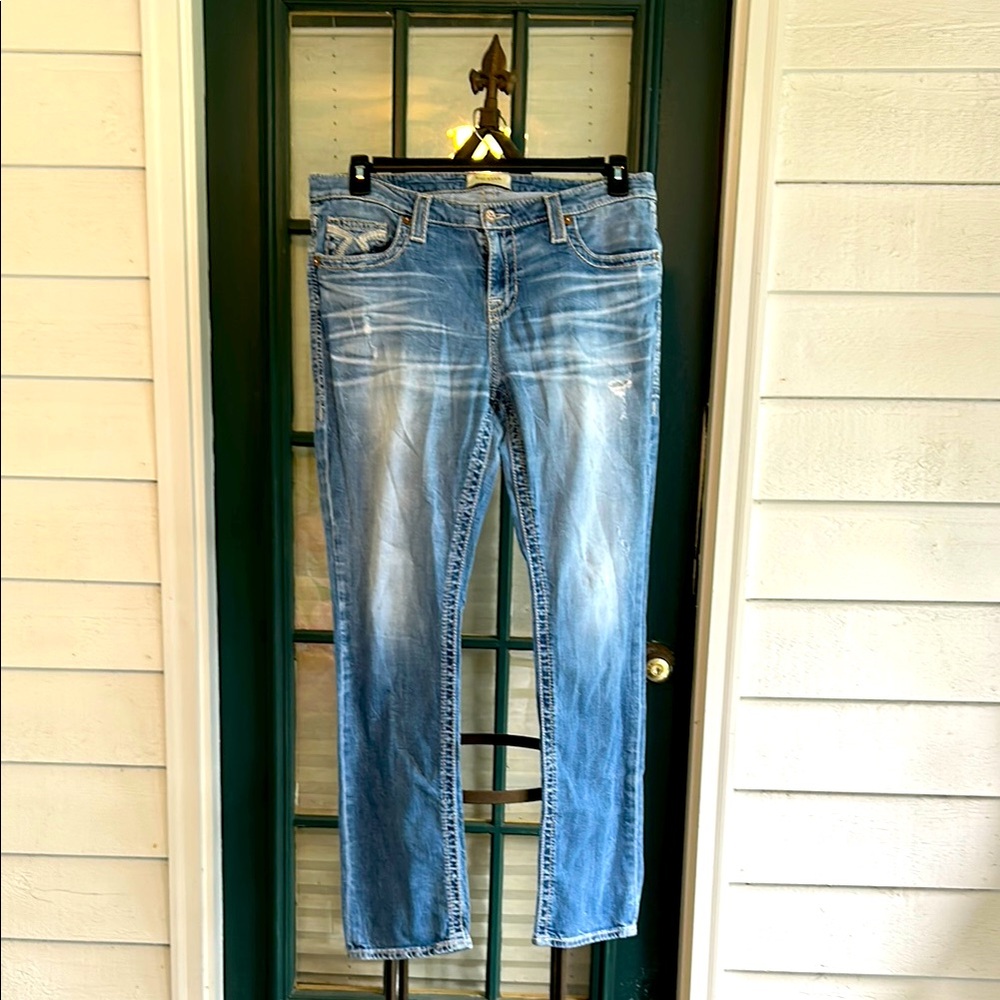 Big Star Blue Maddie Straight Leg Jeans Classic Style size  33